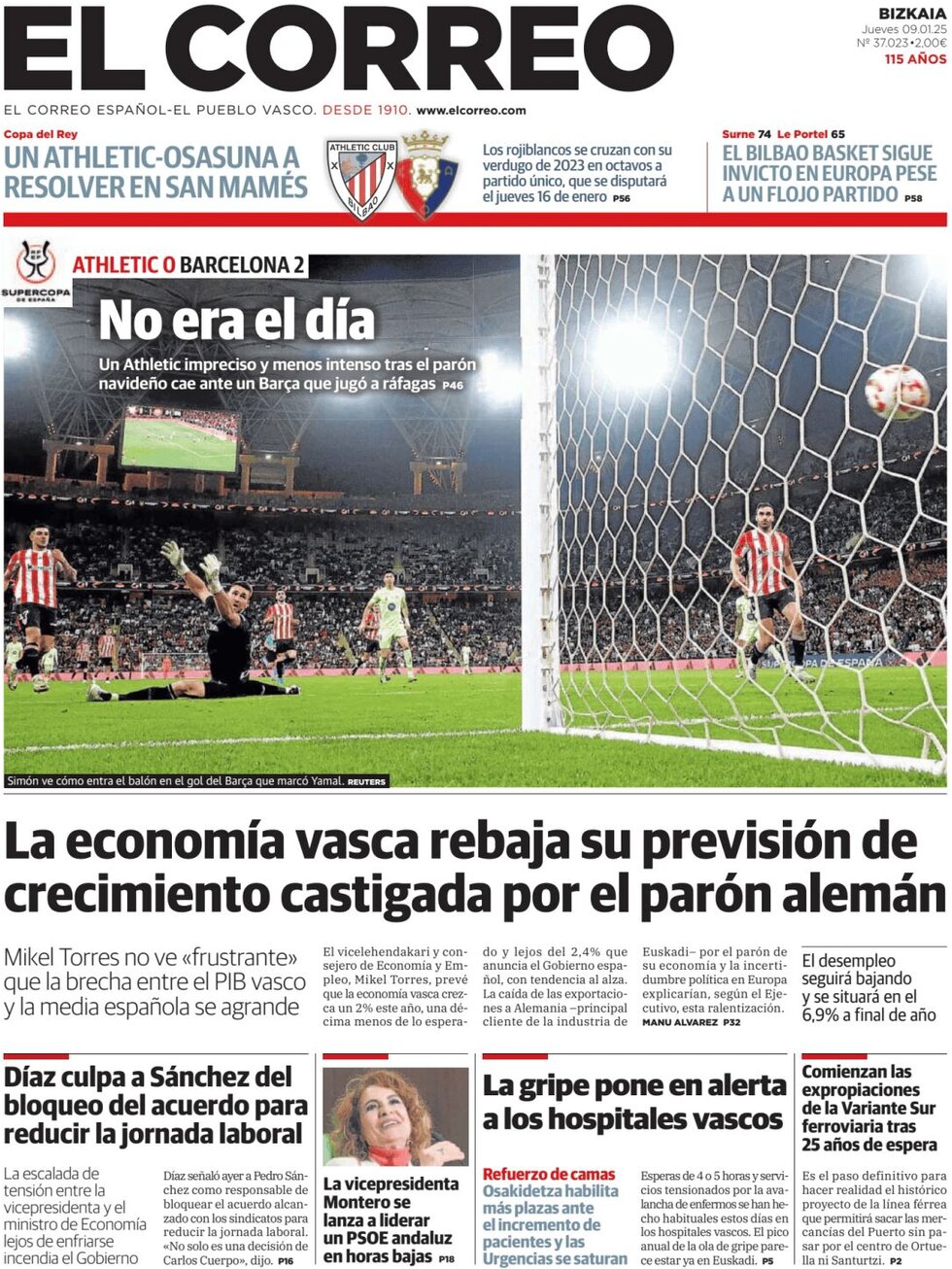 El Correo - Front Page - 01/09/2025