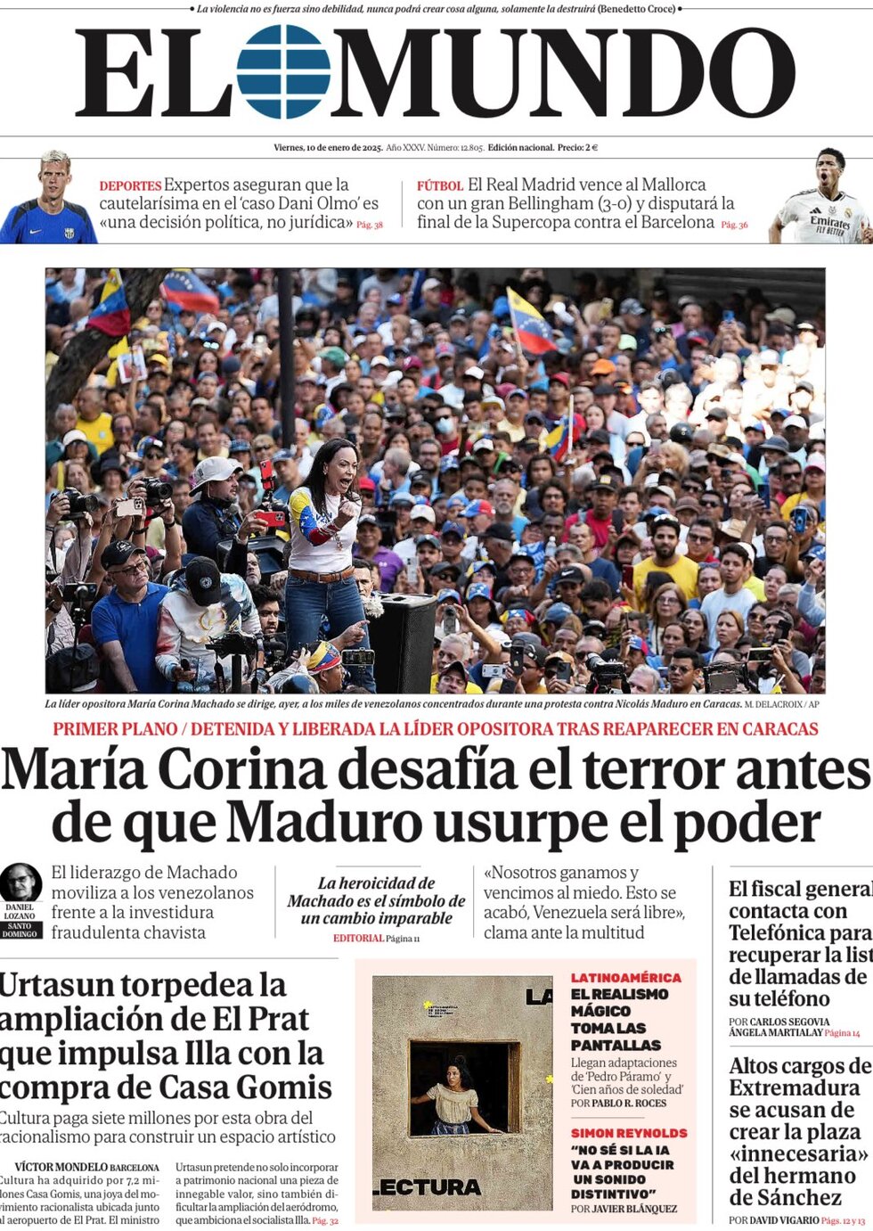 El Mundo - Front Page - 01/10/2025