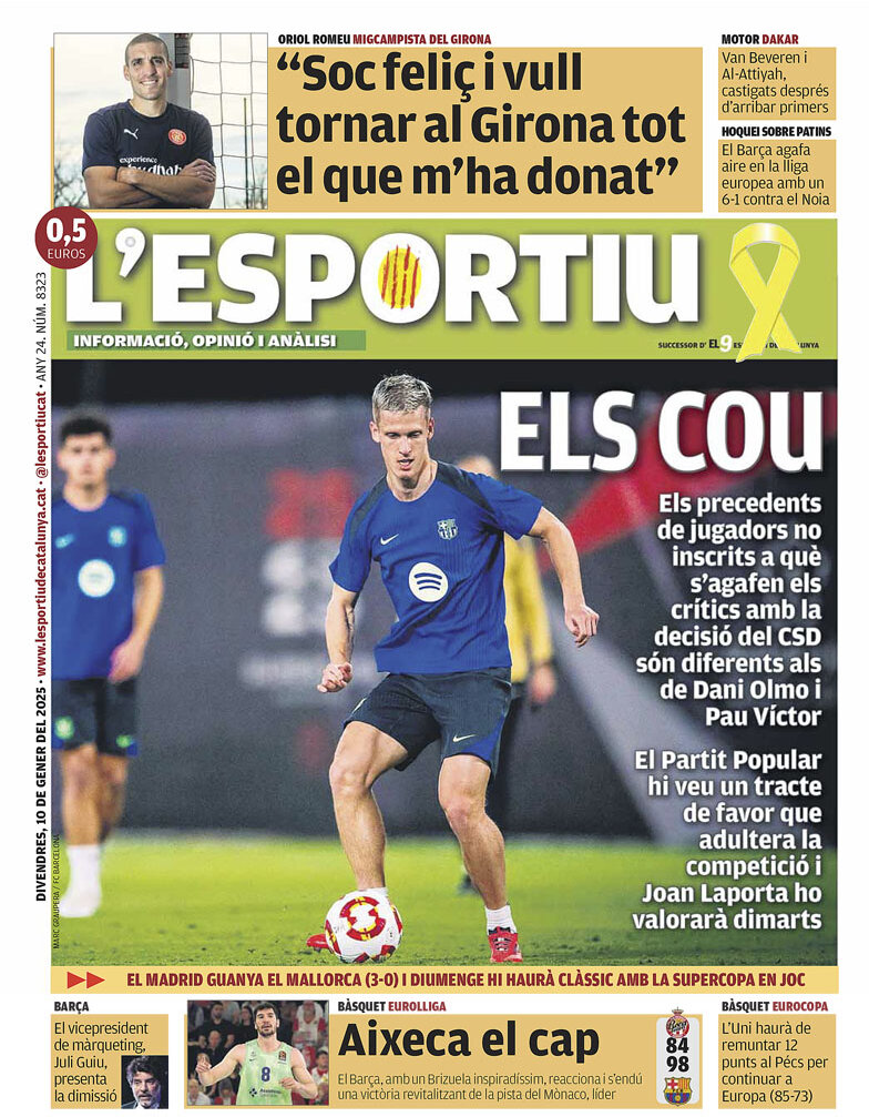 L'Esportiu - Front Page - 01/10/2025