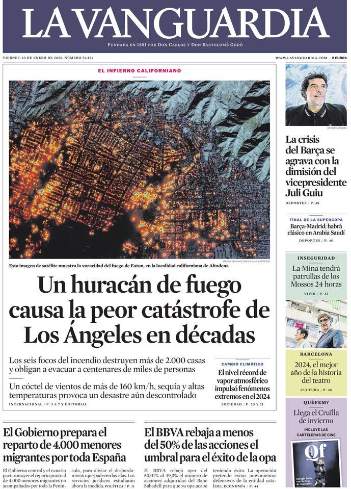 La Vanguardia - Front Page - 01/10/2025