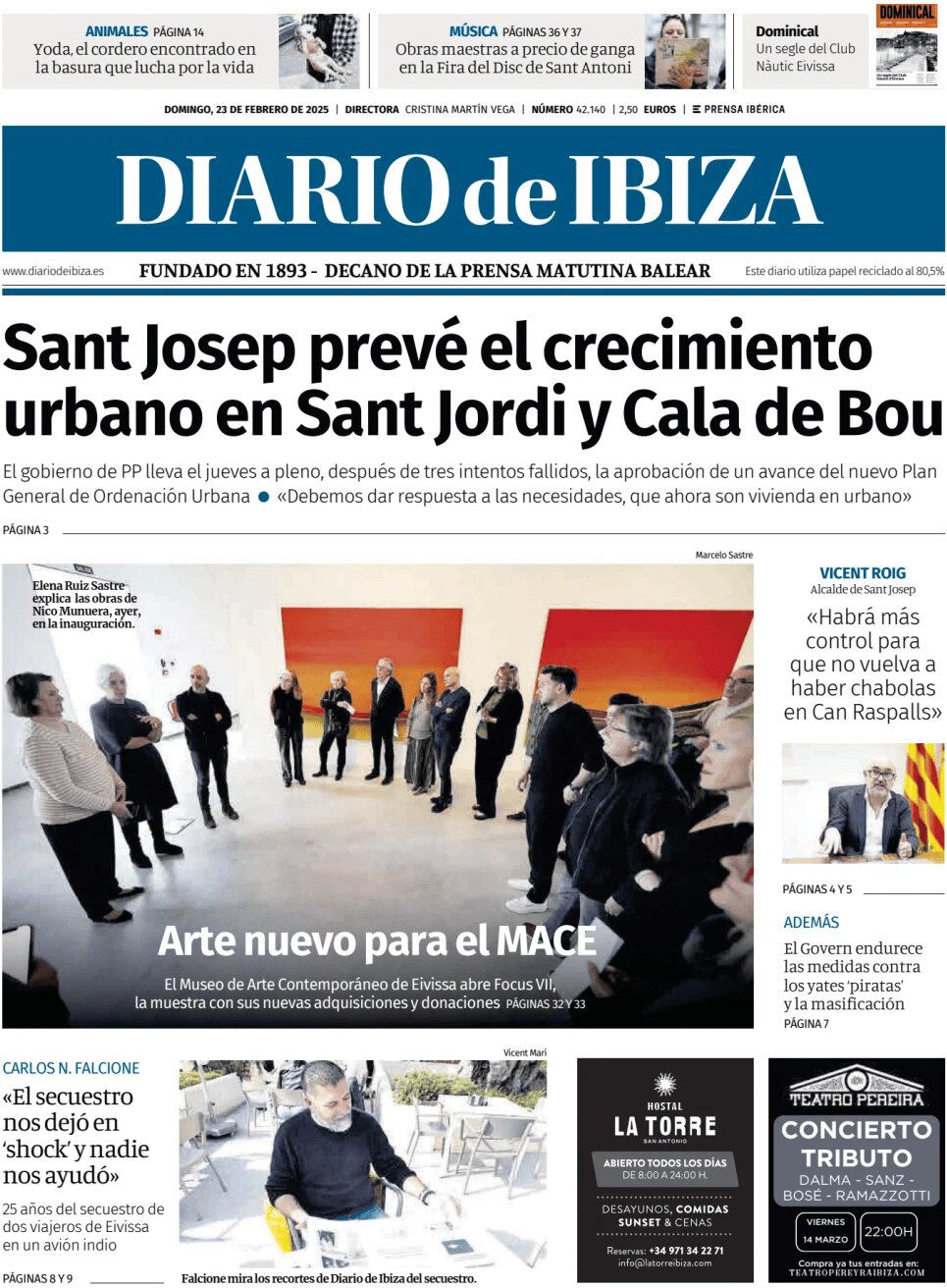 Diario de Ibiza - Front Page - 02/23/2025