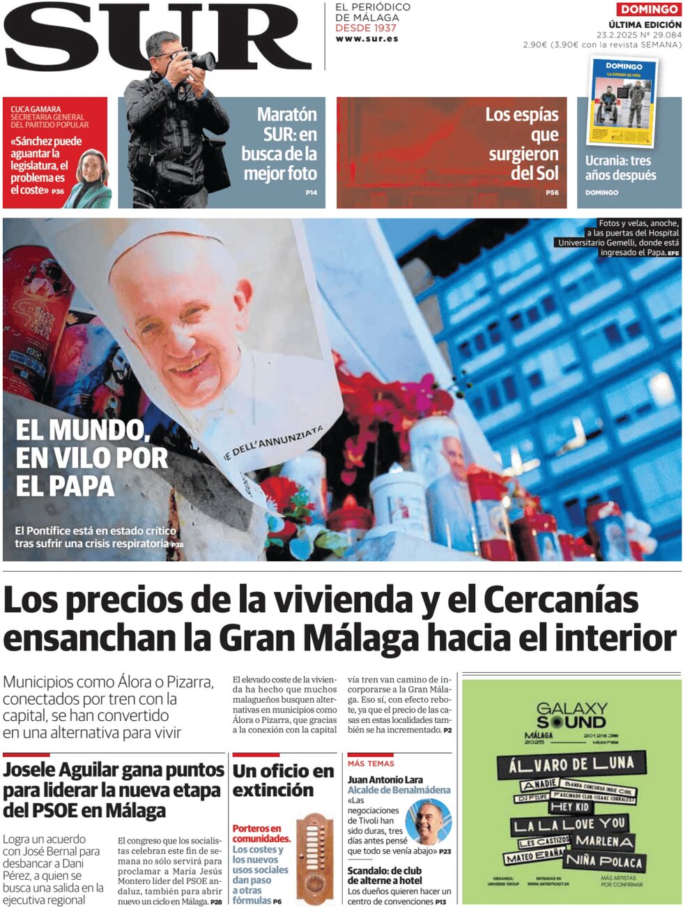 Diario SUR - Front Page - 02/23/2025