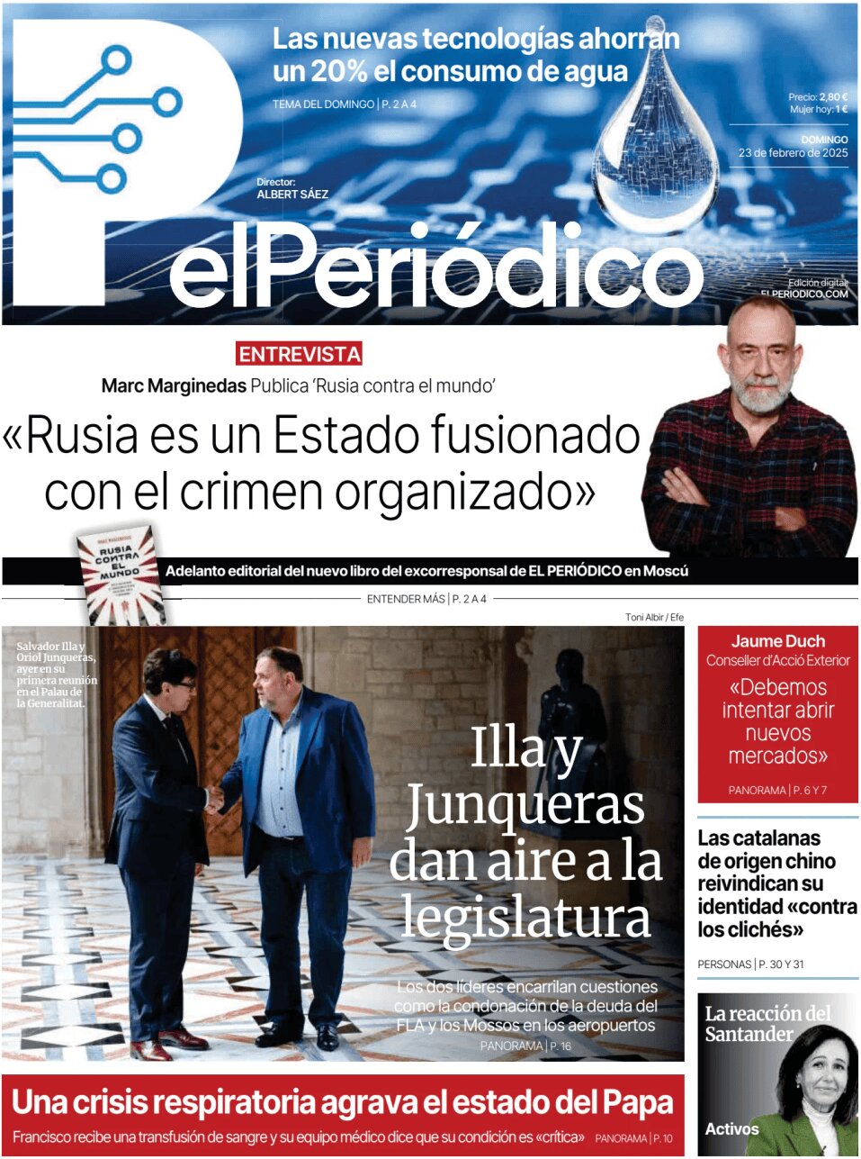 El Periódico de Catalunya - Front Page - 02/23/2025