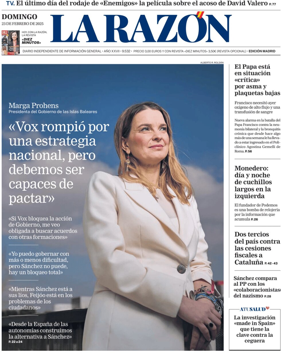 La Razón - Front Page - 02/23/2025