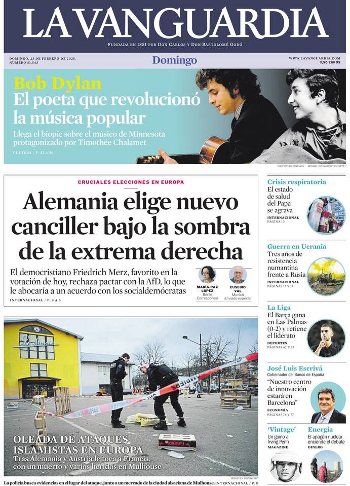 La Vanguardia - Front Page - 02/23/2025